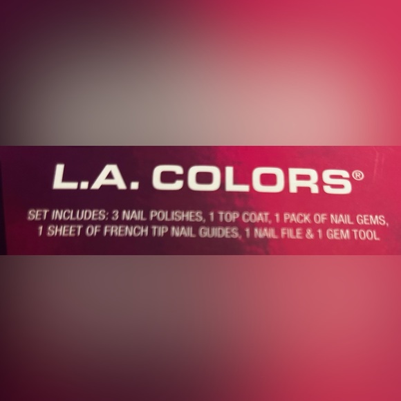 New L.A.Colors French Tip Manicure Set 8 Pieces All is Bright Nail Polish - Picture 11 of 15